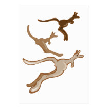 Three kangaroos business cards