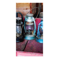 Three Kerosene Lamps Custom Photo Card