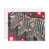 *Three Kings* Wild Zebra Trio Design invitations by MidnightDreamer *Three Kings* Wild Zebra Trio Design invitations
