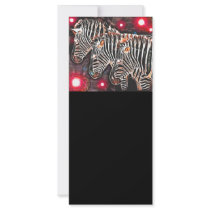 *Three Kings* Wild Zebra Trio Design rack cards by MidnightDreamer *Three Kings* Wild Zebra Trio Design rack cards