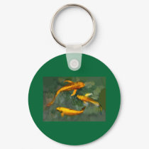 Three kois in a fountain keychains by ElainePlesser Three kois in a fountain keychains
