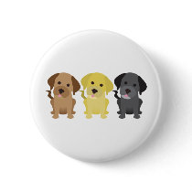 Three Labrador Retrievers buttons by waltersroom Three Labrador Retrievers buttons