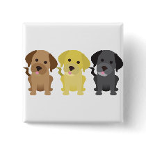 Three Labrador Retrievers buttons by waltersroom Three Labrador Retrievers buttons