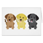 Three Labrador Retrievers Cards