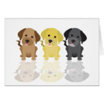 Three Labrador Retrievers Greeting Cards