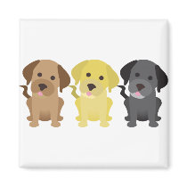 Three Labrador Retrievers magnets by waltersroom Three Labrador Retrievers magnets