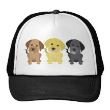 Three Labrador Retrievers Mesh Hats