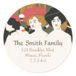 Three Ladies Address Label Stickers
