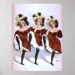 Three Ladies BURLESQUE Act VAUDEVILLE Poster posters
