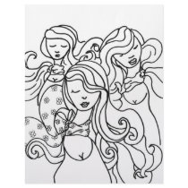 Three Ladies letterhead by BeMusedArt Three Ladies letterhead