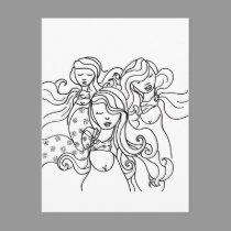 Three Ladies postcards