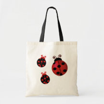 Three Ladybugs Canvas Bag