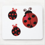 Three Ladybugs Mousepads
