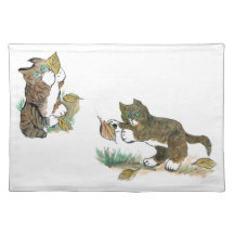 Three Leaves and a Tiger Kitten Placemats