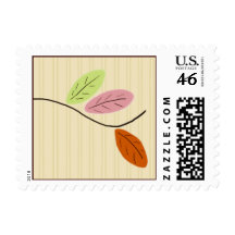 Three Leaves Postage Stamp