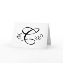 Three Letter Monogram Custom Blank Card