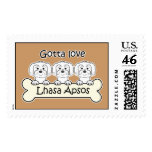 Three Lhasa Apsos postage