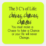 THREE LIFE CHOICES CHANGES CHANCES options Sticker