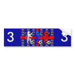 Three Lions football players bumper sticker