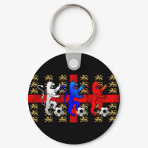 Three Lions football players car keyring keychains