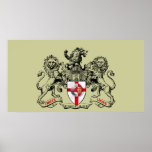 Three lions heraldry football tees and gifts poster