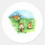 Three Little Binkies Round Sticker