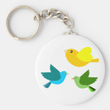 Three Little Birds Key Chain