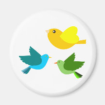 Three Little Birds Refrigerator Magnets