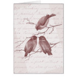 Three Little Birds Vintage Thank You Notes Card