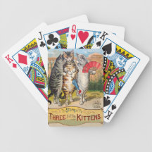 Three Little Kittens Mother Goose Bicycle Playing Cards