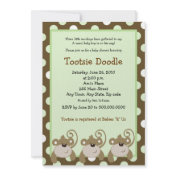 Three Little Monkeys 5x7 Blue Baby Shower