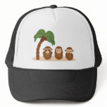 Three little monkeys - three macaquinhos trucker hat