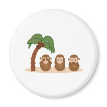 Three little monkeys - three macaquinhos magnets
