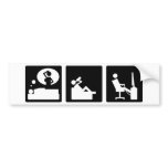 Three Little Pics - Men 2 Bumper Stickers