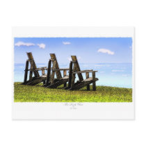 Three Lonely Chairs Postcards