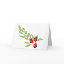 Three Lucky Ladybugs Greeting Card
