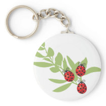Three Lucky Ladybugs Key Chains