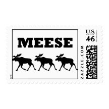 Three Meese Funny Postage Stamp