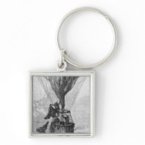 Three Men in a Gondola Keychains