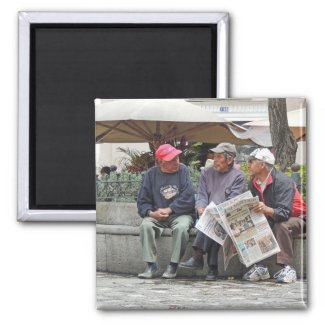 Three Men Talking in Cuenca