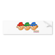 Three Men Three Hats Bumper Stickers