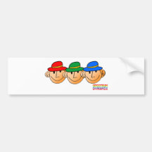 Three Men Three Hats Bumper Stickers