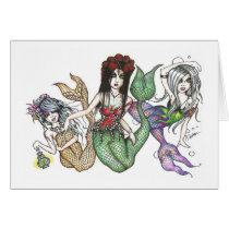 Three Mermaids Card