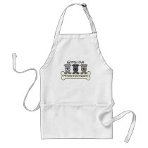 Three Miniature Schnauzers aprons by dogcartoons Three Miniature Schnauzers aprons