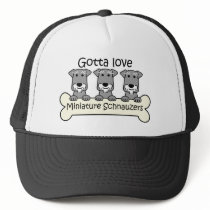 Three Miniature Schnauzers Trucker Hat