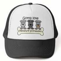 Three Miniature Schnauzers Trucker Hats