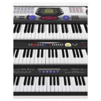 Three Modern Keyboards: Synthesizers: letterhead