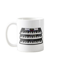 Three Modern Keyboards: Synthesizers: mugs by spiritswitchboard Three Modern Keyboards: Synthesizers: mugs