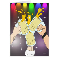 Three Mugs: Gay Party Card cards