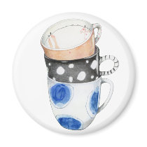 Three Mugs magnets